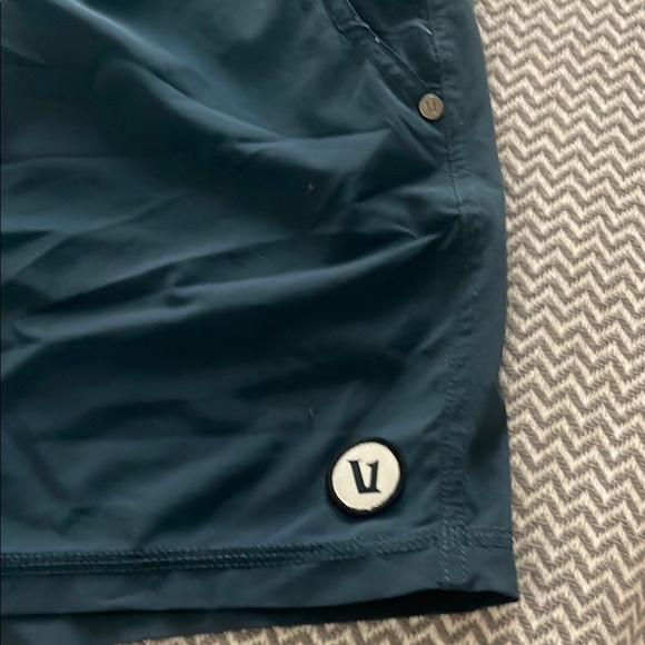 Vuori Men's Athletic Shorts in Dark Teal and Black - Picture 2 of 5